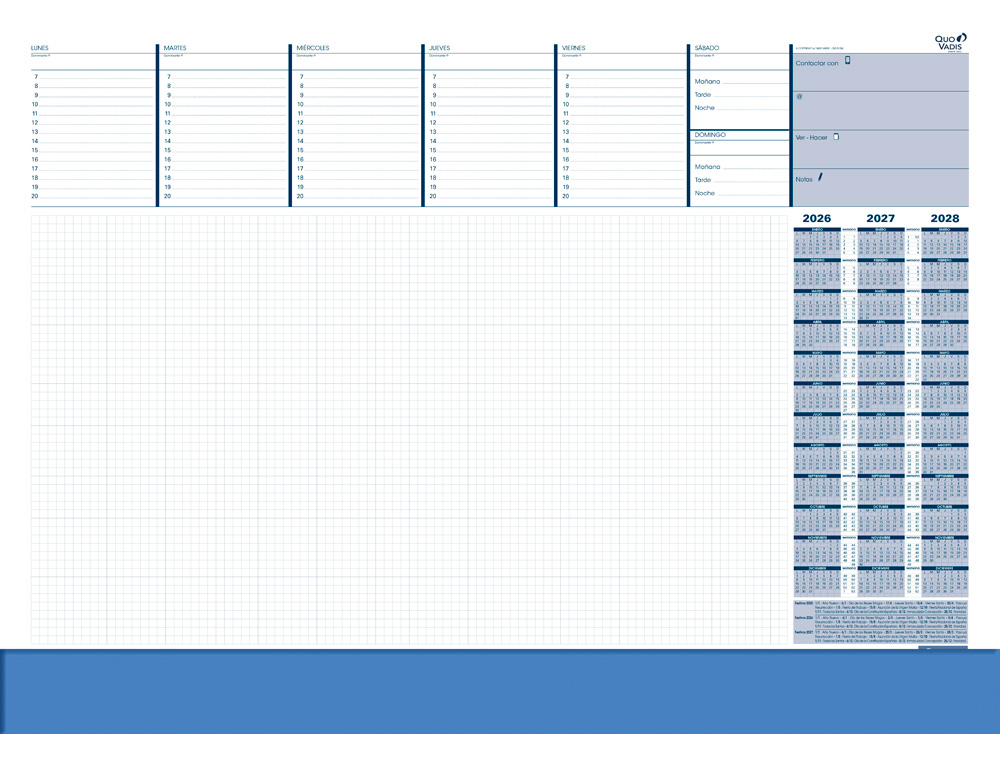 PLANNING SOBREMESA SEMANAL QUO VADIS ESCRIBANIA ESP SU8200 42X59,5 CM