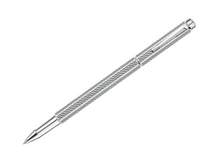 ROLLER CARAN D'ACHE ECRIDOR CUBRIK PLACADO PALADIO GRABADO GUILOCHE ZIGZAG CON ESTUCHE PUNTA MEDIA