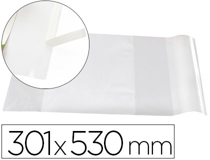 FORRALIBRO LIDERPAPEL N30 CON SOLAPA AJUSTABLE ADHESIVO 301 X 530 MM