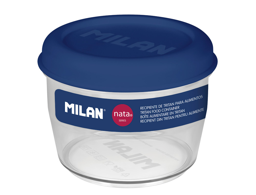 FIAMBRERA MILAN TRITAN SERIE NATA 624 HERMETICA REDONDA CAPACIDAD 0,5 LITROS COLOR AZUL