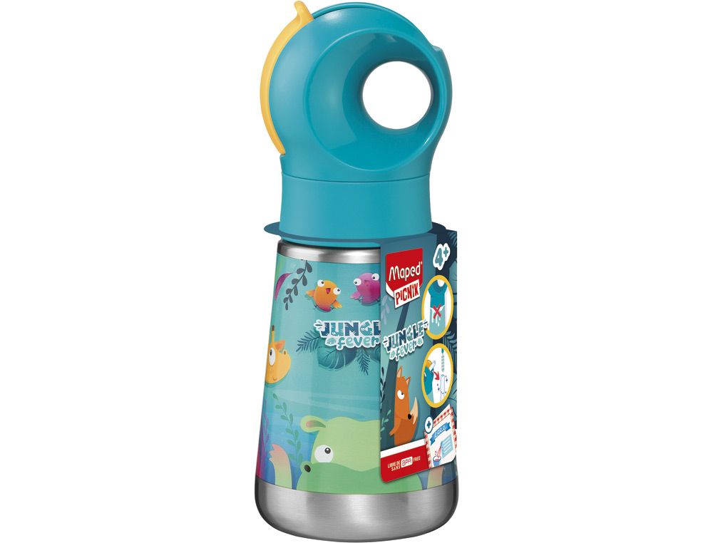 BOTELLA PORTALIQUIDOS MAPED ACERO INOXIDABLE JUNGLE FEVER 430 ML