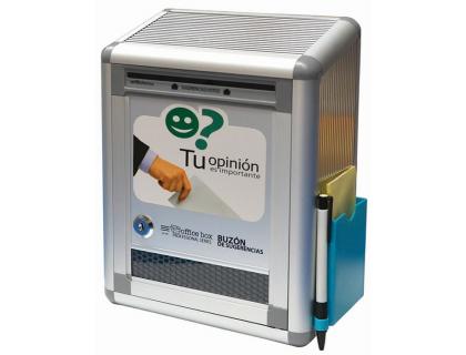 BUZON DE SUGERENCIAS OFFICE BOX ALUMINIO 290X100X220 MM