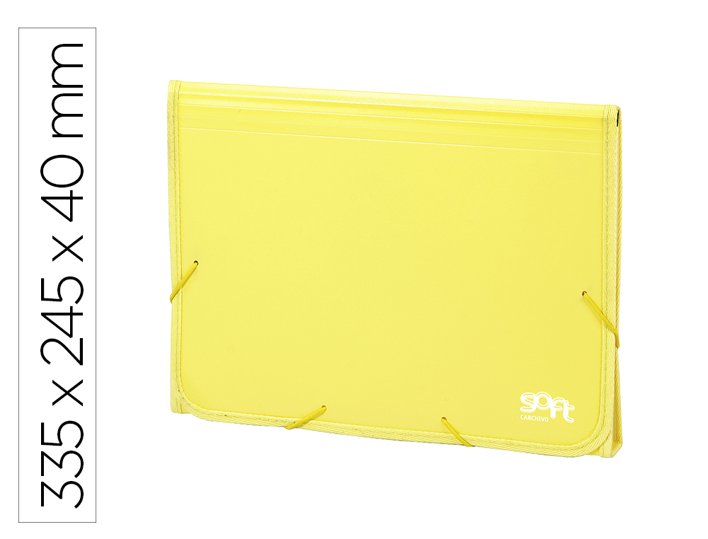 CARPETA CARCHIVO CLASIFICADORA ACORDEON 13 DEPARTAMENTOS POLIPROPILENO FOAM SOFT CON RIBETE Y GOMAS