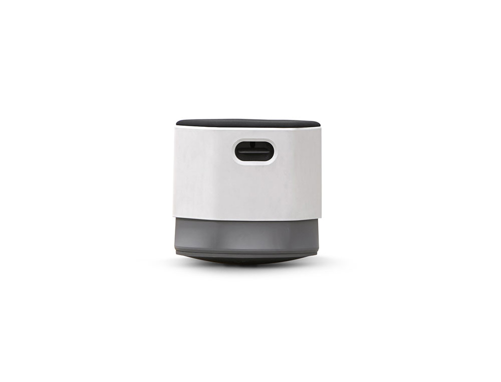 PUFF SOFT ROCADA REGULABLE ALTURA TAPIZADO POLIESTER COLOR BLANCO/NEGRO 45X44-56X45 CM