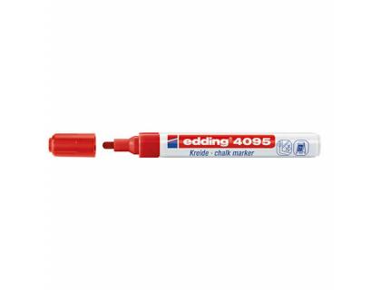 ROTULADOR EDDING 4095 PARA PIZARRA NEGRA/CRISTAL TIZA LIQUIDA PUNTA REDONDA 2-3 MM ROJO