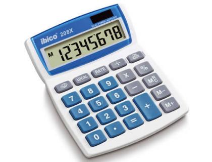 CALCULADORA IBICO 208X SOBREMESA 8 DIGITOS 133X106X26 MM