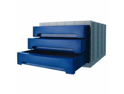 FICHERO CAJONES ARCHIVO 2000 ARCHIVOTEC 3 CAJONES AZUL 370X215X305 MM