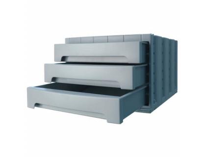 FICHERO CAJONES ARCHIVO 2000 ARCHIVOTEC 3 CAJONES PLATINO 370X215X305 MM