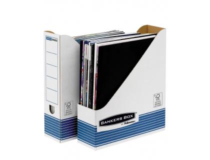 REVISTERO BANKERS BOX CARTON 100% RECICLADO AZUL/BLANCO PACK DE 10 UNIDADES