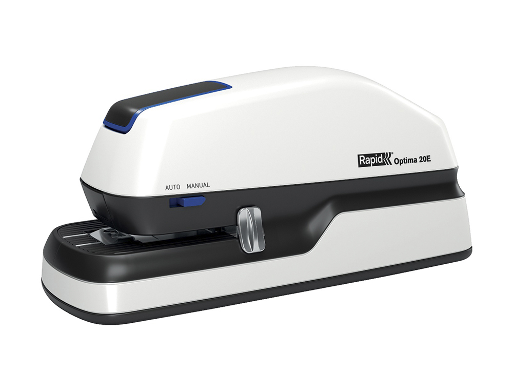 GRAPADORA REXEL OPTIMA 20 ELECTRONICA CAPACIDAD 20 HOJAS COLOR PLATA/NEGRO